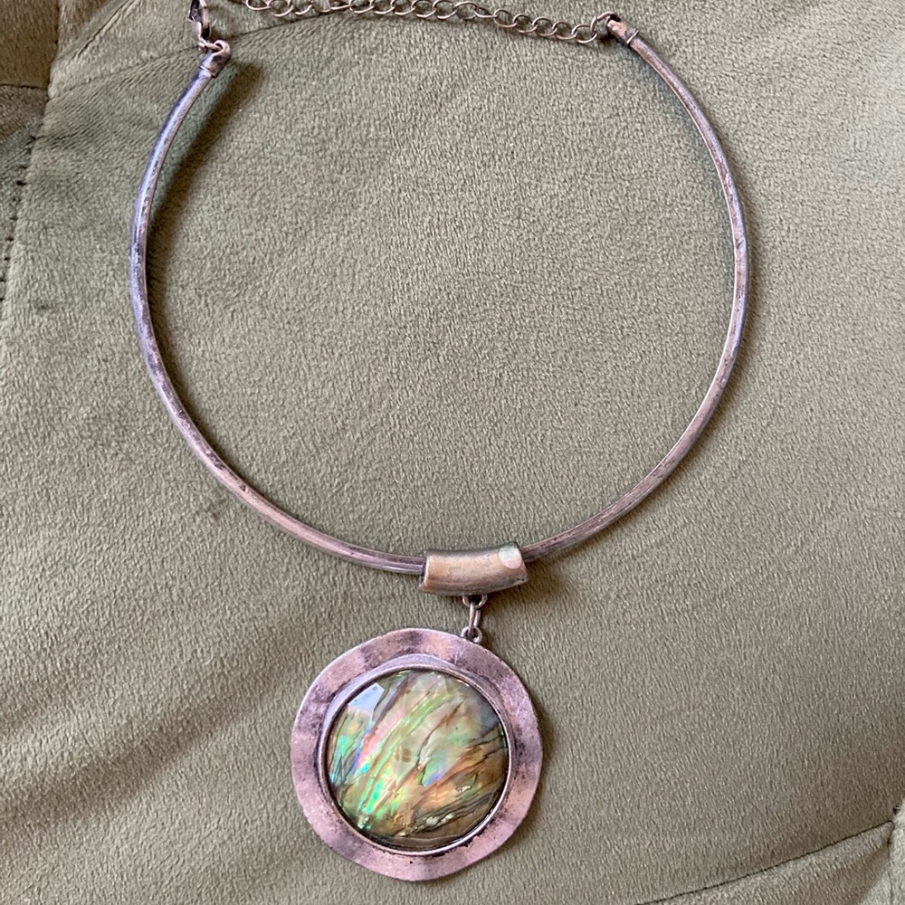 VINTAGE Metal Jewel Choker